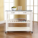 Kitchen Prep Cart in White Finish with Gray Granite Top