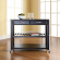Kitchen Prep Cart Island in Black with Solid Black Granite Top