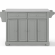 Alexandria Kitchen Island Cart in Gray Finish with White Granite Top