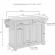 Alexandria Kitchen Island Cart in Gray Finish with White Granite Top