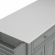 Alexandria Kitchen Island Cart in Gray Finish with White Granite Top