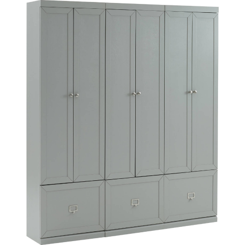 Harper 3 Piece Pantry Cabinet Set in Gray