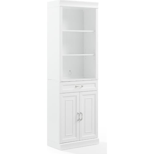 Stanton Bookcase in White Finish Wood