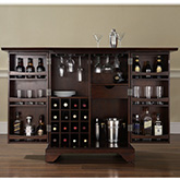 Lafayette Expandable Bar Cabinet in Vintage Mahogany Finish