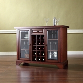 Lafayette Sliding Top Bar Cabinet in Vintage Mahogany Finish