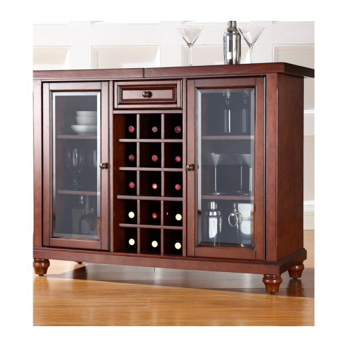 Cambridge Sliding Top Bar Cabinet in Vintage Mahogany Finish