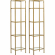 Aimee Etagere Bookcase in Gold Steel & Glass (Set of 2)