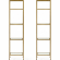 Aimee Etagere Bookcase in Gold Steel & Glass (Set of 2)