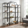 Aimee 3 Piece Etagere Bookcase Set in Bronze Steel & Tempered Glass