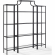 Aimee 3 Piece Etagere Bookcase Set in Bronze Steel & Tempered Glass
