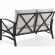 Kaplan Outdoor Loveseat in Oiled Bronze Steel with Oatmeal Cushions