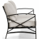 Kaplan Outdoor Loveseat in Oiled Bronze Steel with Oatmeal Cushions