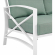 Kaplan Outdoor Loveseat in White Steel & Mist Cushions