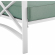 Kaplan Outdoor Loveseat in White Steel & Mist Cushions