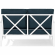 Kaplan Outdoor Loveseat in White Steel with Navy Cushions