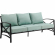 Kaplan Outdoor Sofa in Oil Rubbed Oil Rubbed Bronze & Mist Cushions Fabric