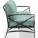 Kaplan Outdoor Sofa in Oil Rubbed Oil Rubbed Bronze & Mist Cushions Fabric