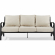 Kaplan Outdoor Sofa in Oil Rubbed Oil Rubbed Bronze & Oatmeal Cushions Fabric