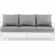 Kaplan Outdoor Sofa in White Steel & Gray Cushions