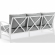 Kaplan Outdoor Sofa in White Steel & Gray Cushions