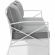 Kaplan Outdoor Sofa in White Steel & Gray Cushions