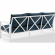 Kaplan Outdoor Sofa in White Steel & Navy Blue Cushions