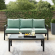 Kaplan 2 Piece Outdoor Sofa & Coffee Table Set in Oil Rubbed Bronze & Mist Cushions