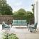 Kaplan 3 Piece Outdoor Sofa & 2 Arm Chairs Set in Oil Rubbed Bronze & Mist Cushions