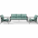 Kaplan 3 Piece Outdoor Sofa & 2 Arm Chairs Set in Oil Rubbed Bronze & Mist Cushions