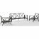 Kaplan 3 Piece Outdoor Sofa & 2 Arm Chairs Set in Oil Rubbed Bronze & Oatmeal Cushions
