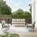 Kaplan 3 Piece Outdoor Sofa & 2 Arm Chairs Set in Oil Rubbed Bronze & Oatmeal Cushions