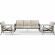Kaplan 3 Piece Outdoor Sofa & 2 Arm Chairs Set in Oil Rubbed Bronze & Oatmeal Cushions