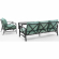 Kaplan 3 Piece Outdoor Sofa Set in Oil Rubbed Bronze & Mist Cushions