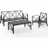 Kaplan 3 Piece Outdoor Sofa Set in Oil Rubbed Bronze & Oatmeal Cushions