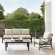 Kaplan 3 Piece Outdoor Sofa Set in Oil Rubbed Bronze & Oatmeal Cushions