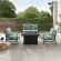 Kaplan 4 Piece Outdoor Loveseat & Dante Fire Table Set in Oil Rubbed Bronze & Mist