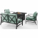 Kaplan 4 Piece Outdoor Loveseat & Dante Fire Table Set in Oil Rubbed Bronze & Mist