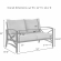 Kaplan 3 Piece Outdoor 2 Loveseats & Dante Fire Table Set in Oil Rubbed Bronze & Oatmeal