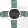 Kaplan 5 Piece Outdoor Round Dining Set in Oil Rubbed Bronze & Mist Fabric