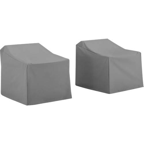 2 Piece Outdoor Furniture Cover Set in Gray Fabric