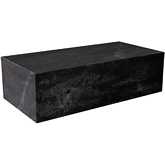 Ark Coffee Cocktail Table in Genuine Black Marble