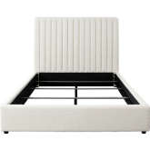 Brooke 54" King Bed in Vertical Channel Tufted Ivory Boucle