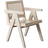 Carter Dining Chair in Natural Finish Wood & Natural Cane