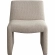 Coral Armless Dining Accent Chair in Wheat Polyester Fabric