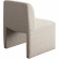 Coral Armless Dining Accent Chair in Wheat Polyester Fabric