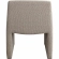 Coral Armless Dining Accent Chair in Wheat Polyester Fabric