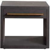 Encore 1 Drawer End Table in Grey Oak Finish Wood & Distressed Gold