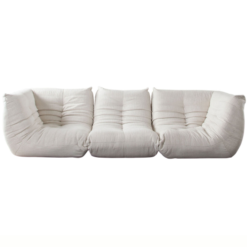 Ezra 3 Piece Modular Sofa in Cream Fabric