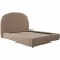 Fox Eastern King Bed with Arch Headboard in Camel Performance Velvet