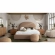 Fox Eastern King Bed with Arch Headboard in Camel Performance Velvet